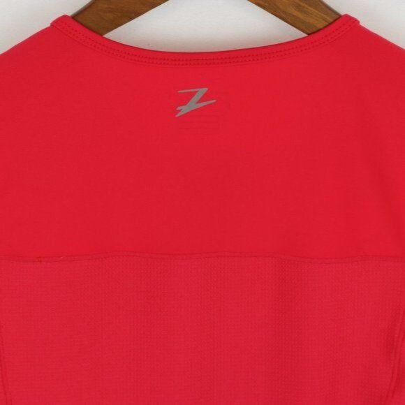 Zoot Men's Small Red 1/2 Zip Crewneck Active Triathlon Mesh Tank Top - Picture 4 of 8